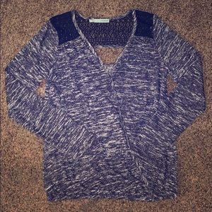 Maurices Wrap Front Lace Sweater